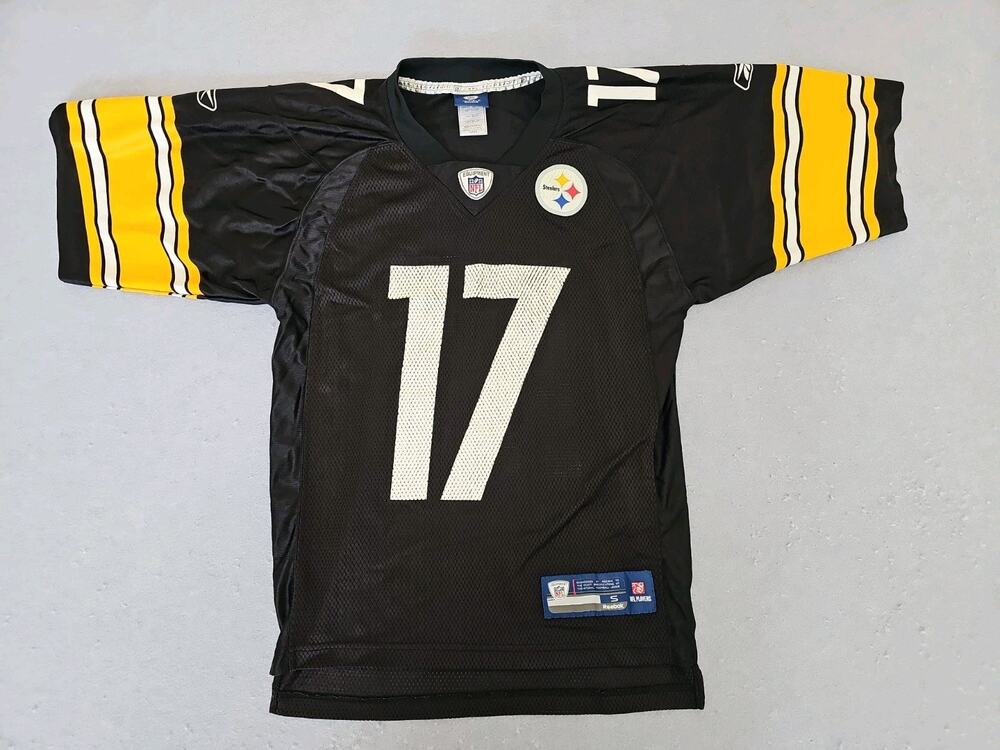 Reebok 2011 NFL Pittsburgh Steelers Jersey 17 Wallace Size Men’s Small Black